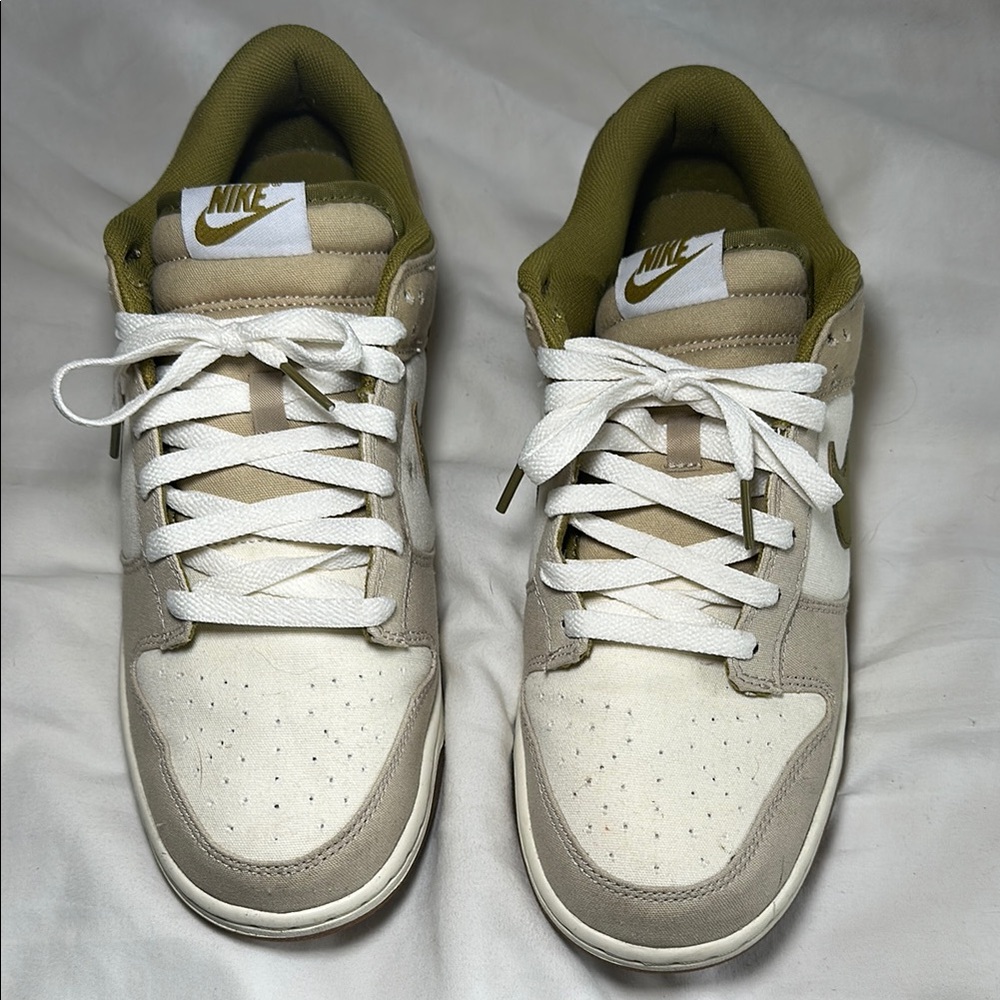 Nike dunk White and Tan Sneakers